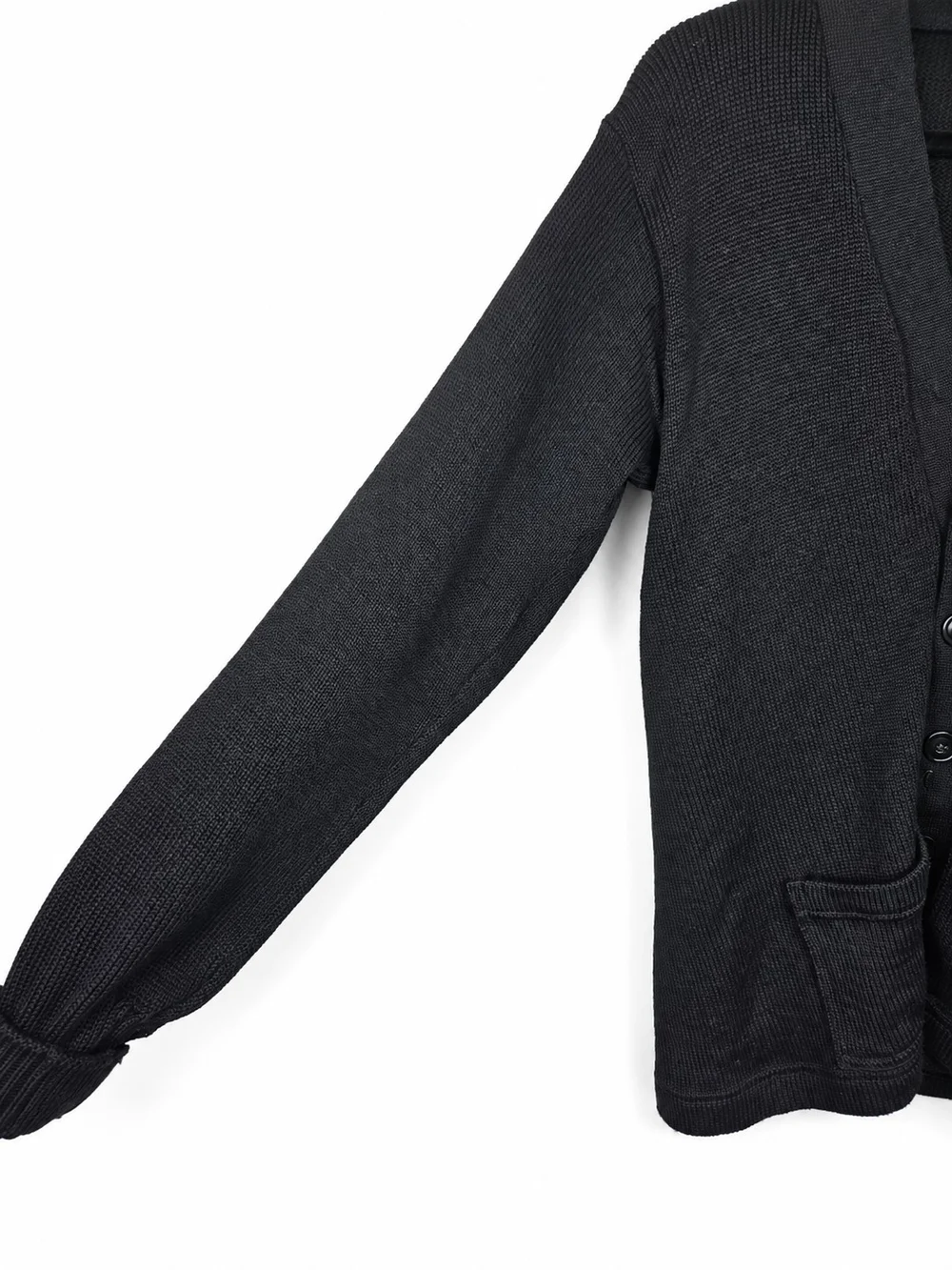 Vintage 1960s Burean Holloway Wool Varsity Cardigan Mens 42 Black Ivy Preppy